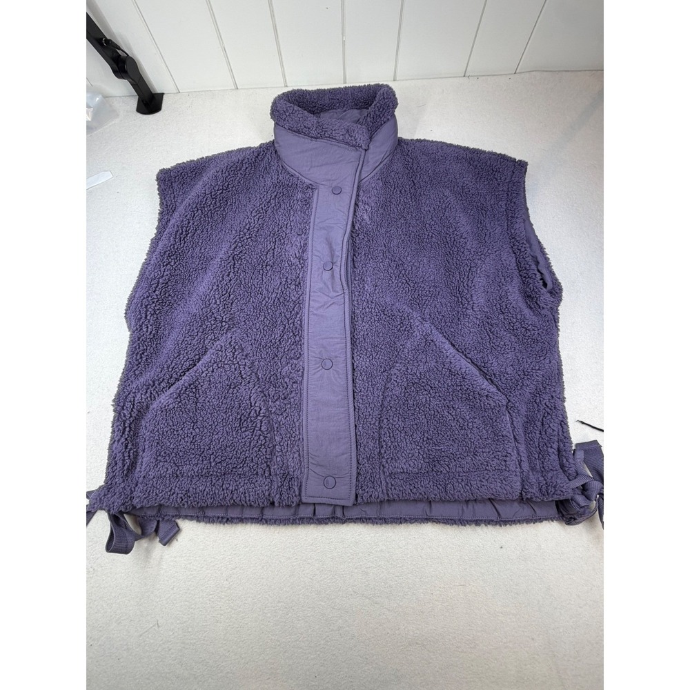 Free People Movement Women's Scout It Out Fleece Vest Purple Size Large NEW NWT - Picture 2 of 9